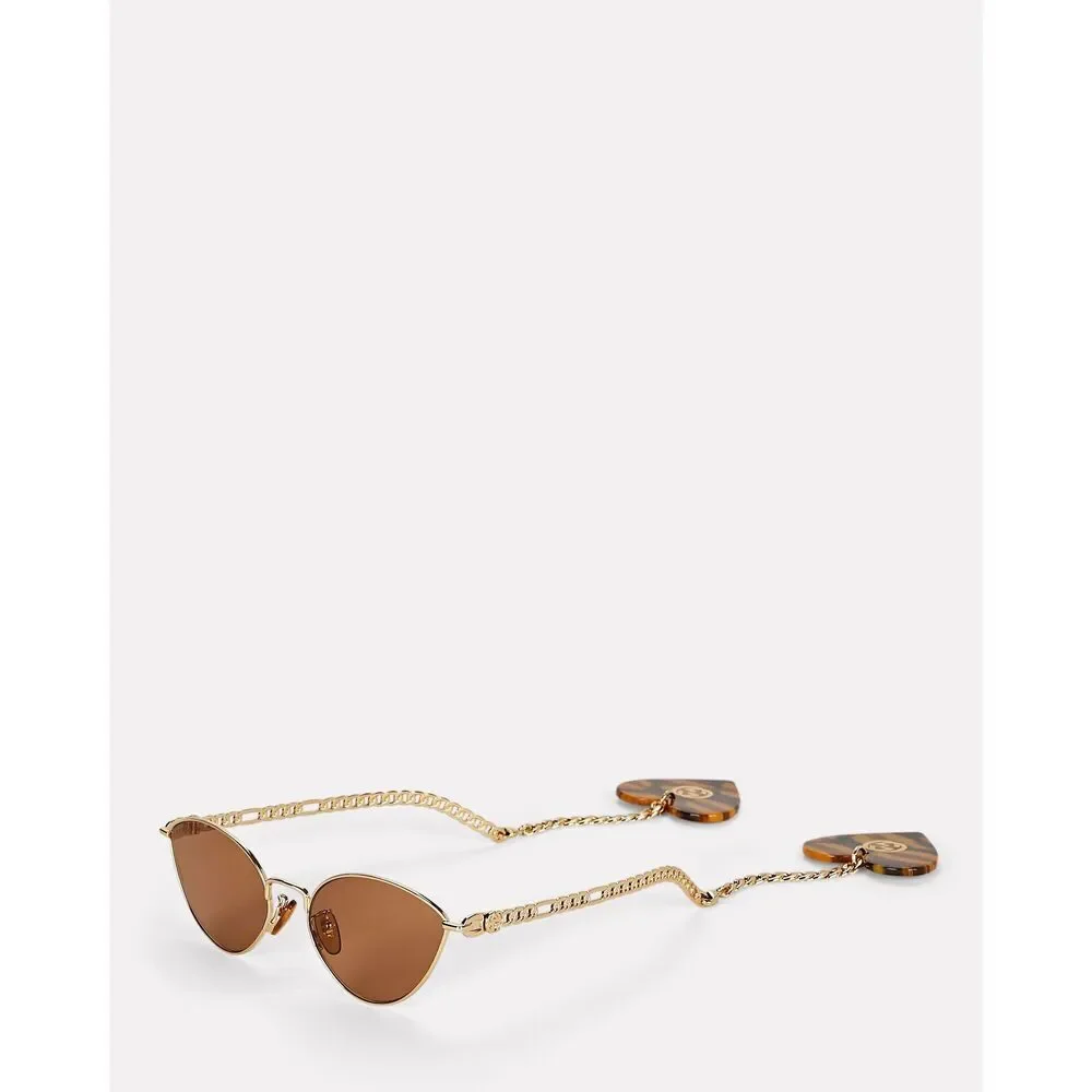 NWT Gucci GG0977S-002-57 Gold 57mm Sunglasses